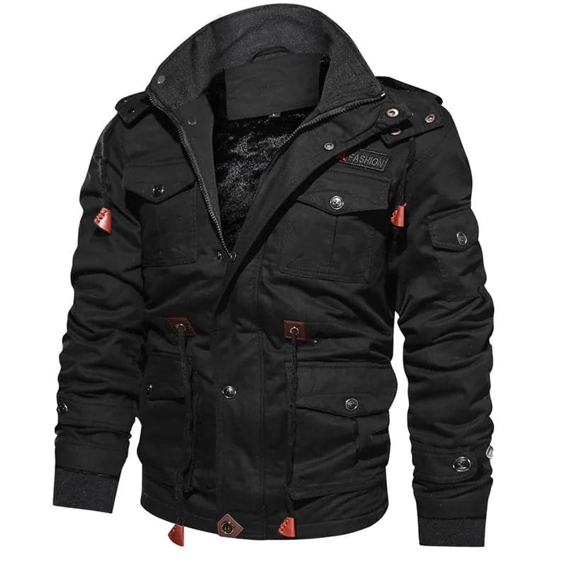 Veste d'Hiver à Capuche en Peluche Épaisse pour Homme, Manteau d'Automne en Coton, Vêtement de Travail Moyen et Long, Bomber - Boutique Beauté Santé 