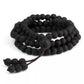 6mm Black Natural Lava Stone Bracelet Meditation Prayer Yoga 108 Mala Beads Necklace for Women Men Charm Bracelets Jewelry Gift - Boutique Beauté Santé 