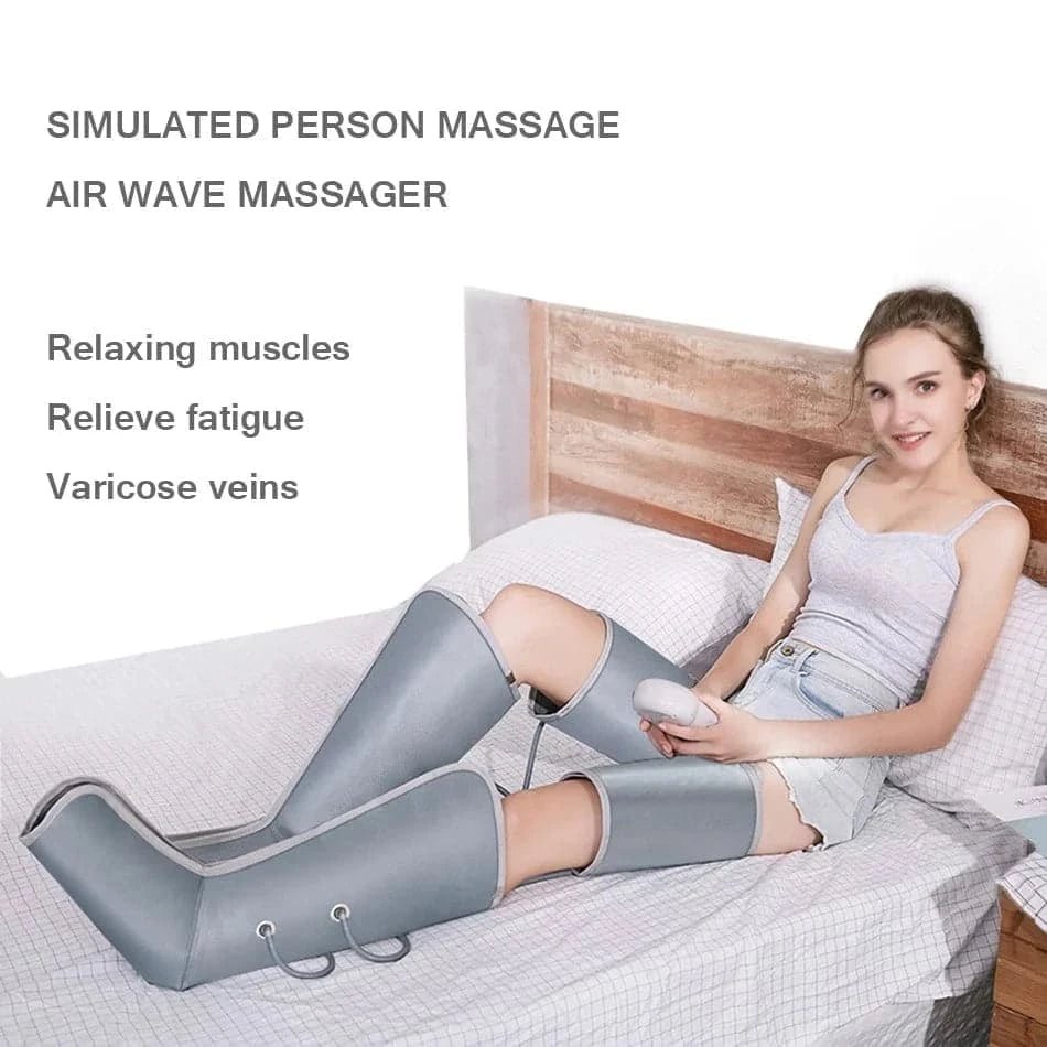 Electric Pneumatic Leg Massager Friction Foot Massage Electrical Air Pressure Wave Physical Therapy Massage Relieve Muscle