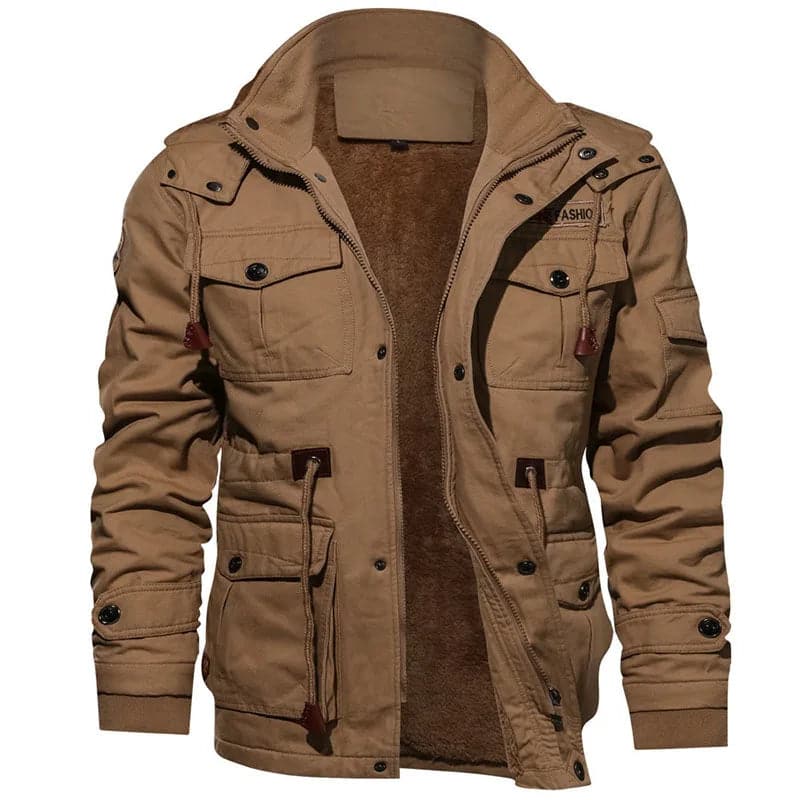 Veste d'Hiver à Capuche en Peluche Épaisse pour Homme, Manteau d'Automne en Coton, Vêtement de Travail Moyen et Long, Bomber - Boutique Beauté Santé 