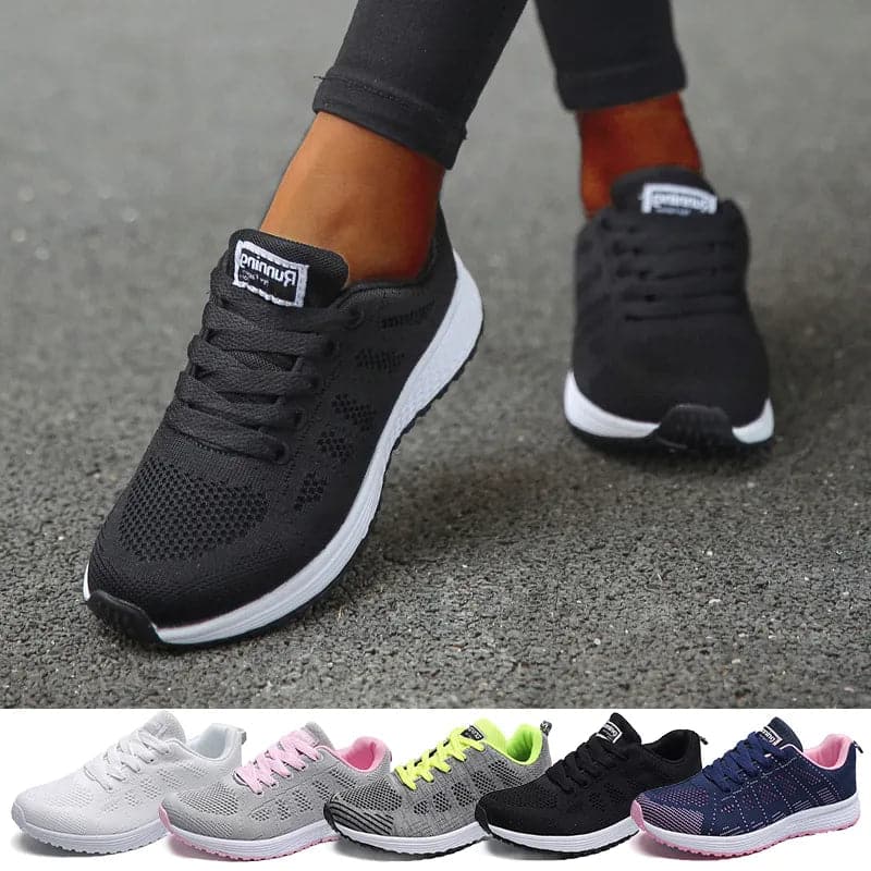 Women's Sneakers Casual Shoes Flats Air Mesh Breathable Trainers Ladies Shoes Female Sneakers Women Shoes Basket Tenis Feminino - Boutique Beauté Santé 