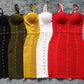 Spaghetti-Träger-Nachtkleid, Faserstreifen-Verband-Minikleid, Metallniete, Nachtclub, sexy Cocktail-Hülle, pädagogisches Weihnachten