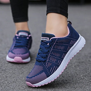 Women's Sneakers Casual Shoes Flats Air Mesh Breathable Trainers Ladies Shoes Female Sneakers Women Shoes Basket Tenis Feminino