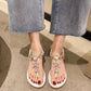 2024 New arrived Summer Flats Sandals Women Crystal Clip Toe Slippers Trend Luxury Brand Ladies Shoes Beach Causal Slides - Boutique Beauté Santé 