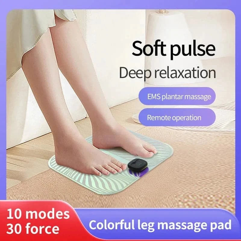 Electric EMS Foot Massager Pad Remote Control Massage Mat Muscle Stimulation Improve Blood Circulation Relief Pain Relax Feet