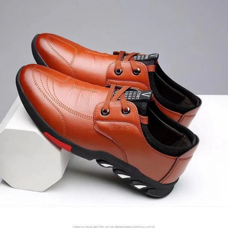 Chaussures en cuir décontractées pour hommes, chaussures de travail à enfiler, mocassins souples pour hommes, chaussures plates d'été, printemps, 2024 - Boutique Beauté Santé 