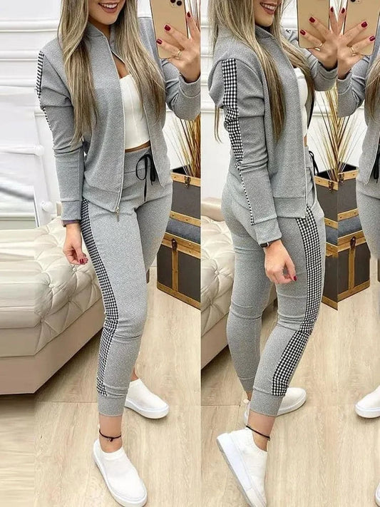 Spring 2 Piece Woman Set 2024 Women Two Piece Set Outfits Autumn Women's Tracksuit Zipper Top Pants Casual Sport Suit