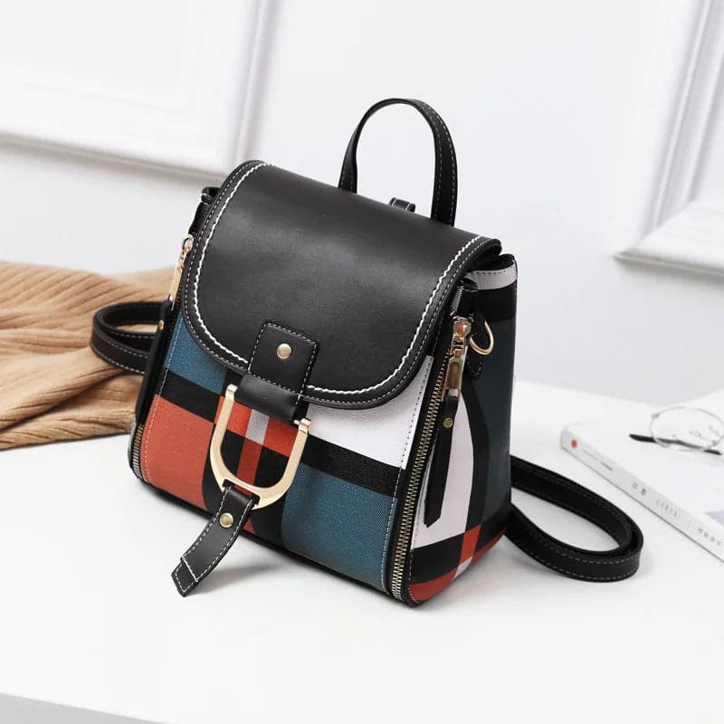 High Quality PU Leather Women Backpack Bag for Girls Teenage Shoulder School Bag Multi-use Daypack Knapsack Hand Bag Crossbody - Boutique Beauté Santé 