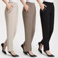 XL-7XL Large Size Women Pants Spring Summer Ice Silk Elastic Waist Female Trousers Casual Middle Aged Mother Stretch Pantalones - Boutique Beauté Santé 