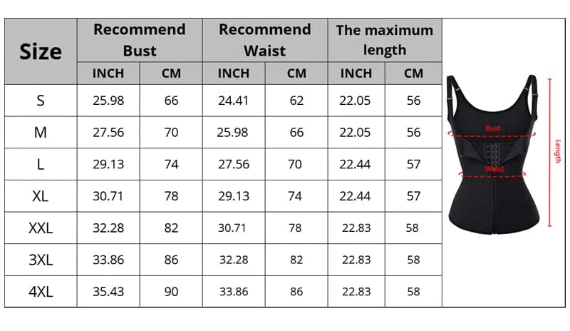 Women Waist Trainer Corset Zipper Vest Body Shaper Cincher Shapewear Slimming Belt Sports Girdle Neoprene Sauna Tank Top - Boutique Beauté Santé 