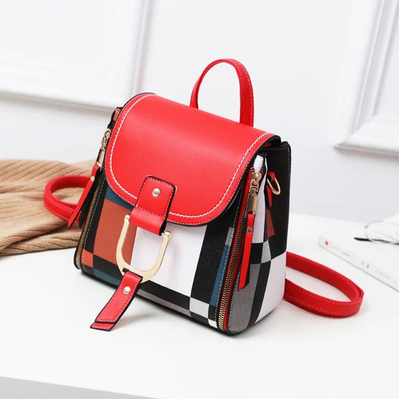 High Quality PU Leather Women Backpack Bag for Girls Teenage Shoulder School Bag Multi-use Daypack Knapsack Hand Bag Crossbody - Boutique Beauté Santé 