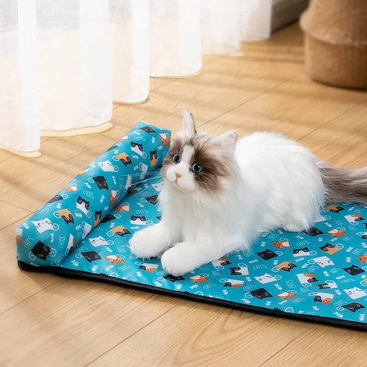 Pet Pillow Cooling Mat Cat Bed Dog House Pad Summer Dogs Cats Ice Silk Cooling Blanket Cushion Pet Sofa Kitten Puppy Supplies - Boutique Beauté Santé 