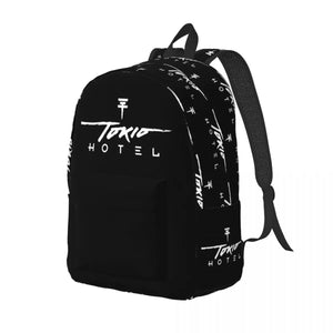 Tokio Hotel BillKaulitz Teenage Backpack with Pocket High School Work Rock Daypack for Men Women Laptop Canvas Bags