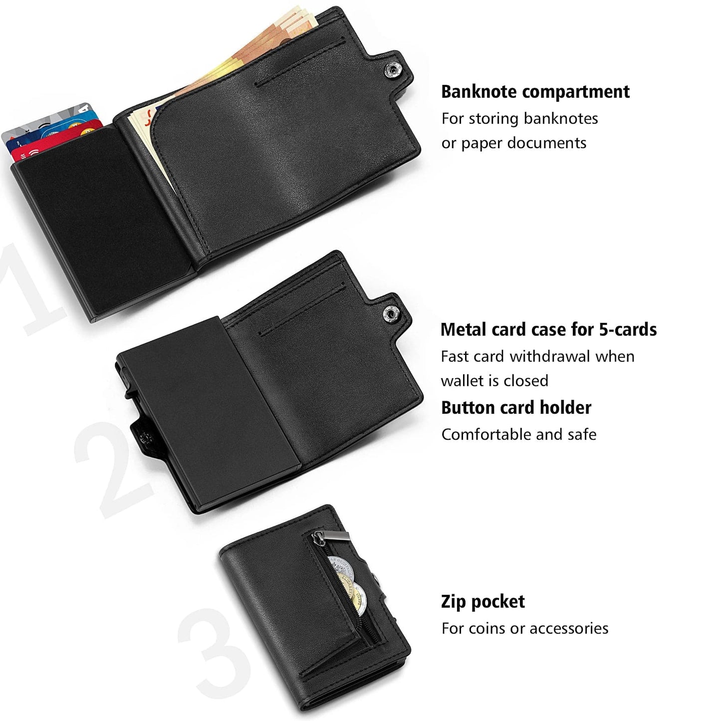 TEEHON Credit Card Holder for Men and Women |Men's Wallet | Men's Slim RFID Wallet | Men's Mini Card Holder - Boutique Beauté Santé 