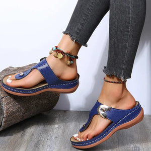 Women Slippers Summer Ladies Flip-flops Wedges Open Toe Platform Sandals Holiday Casual Slip on Beach Shoes for Women 2024