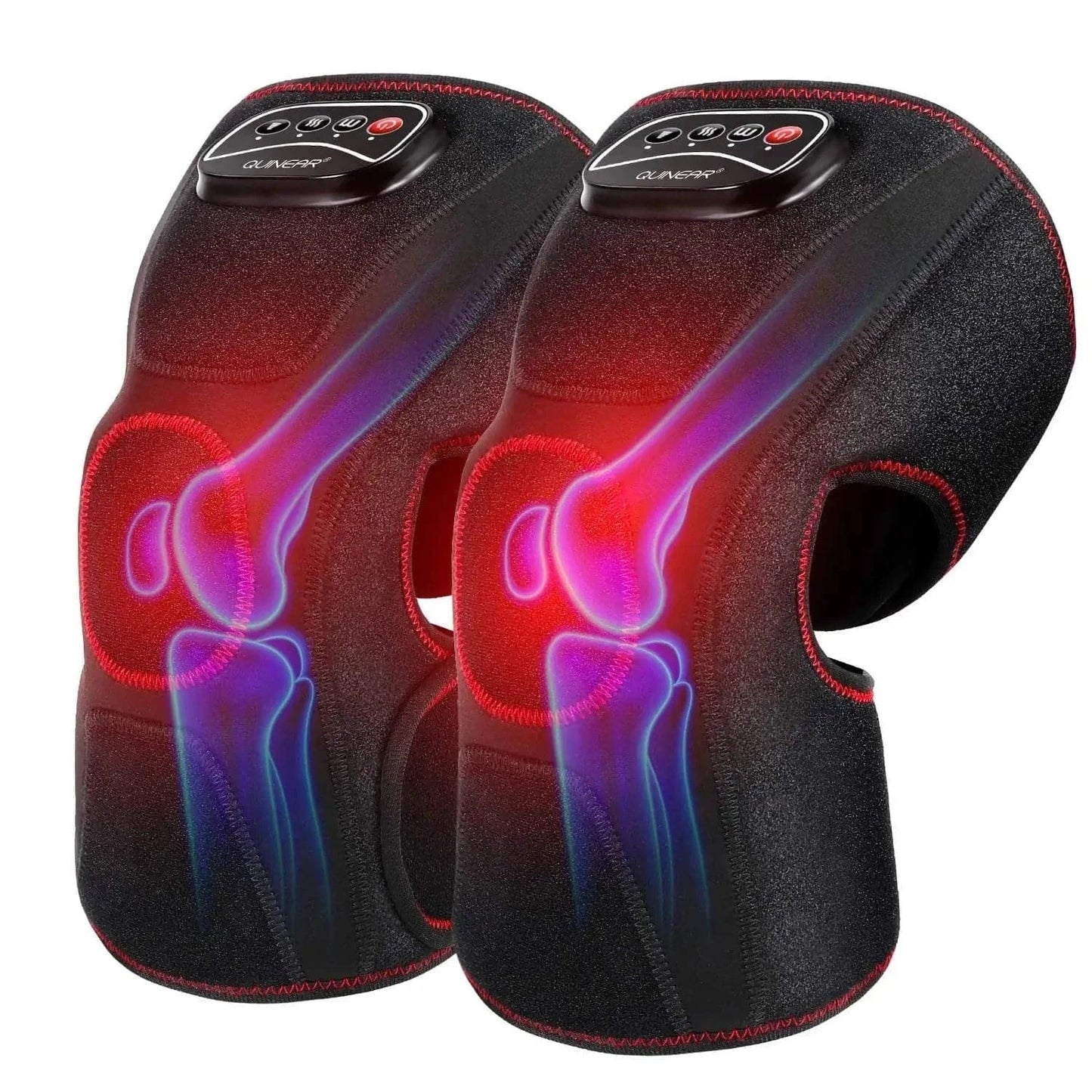 Air Compression Knee Massager Electric Heating Therapy Leg Knee Brace Massager for Arthritis Pain Relief Joint Physiotherapy