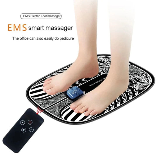 Remote Control EMS Foot Massage Pad Micro-current Pulse Physiotherapy Feet Massager Stimulation Muscle Improve Blood Circulation