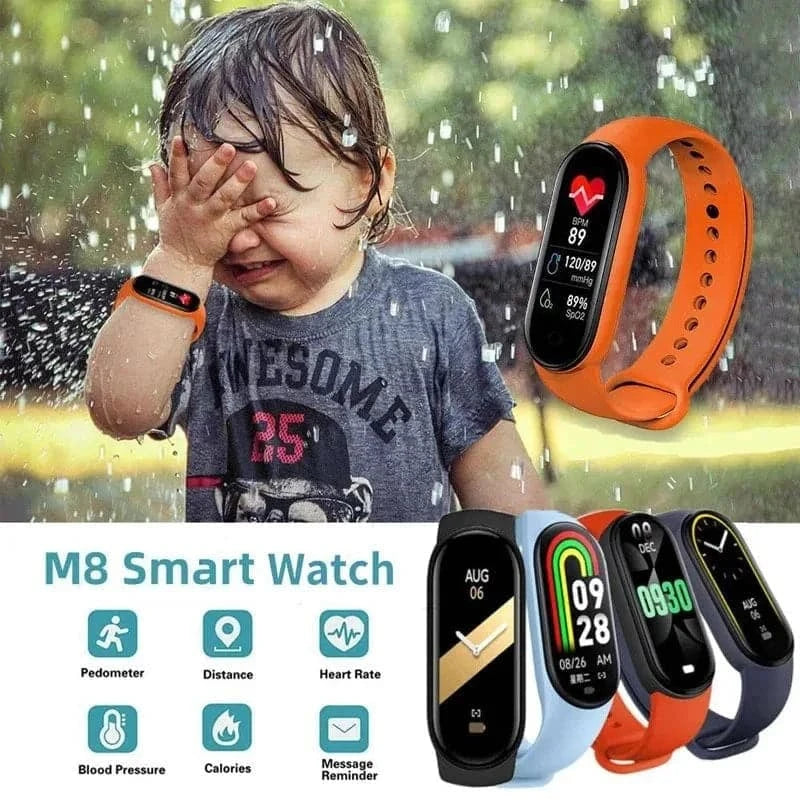 2024 M8 Children's smart watch color screen pedometer multi-motion mode information reminder photography music remote control