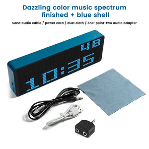 LED Music Spectrum Rhythm Display Voice Control Level Indicator Dazzling RGB Rhythm Pickup Kit Atmosphere Light Electronic Clock