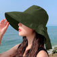 Sparsil Women's Summer Hat for The Sun Wide Brim UV Neck Protection Solar Beach Hats Foldable Ponytail Travel Sun Panama Caps - Boutique Beauté Santé 