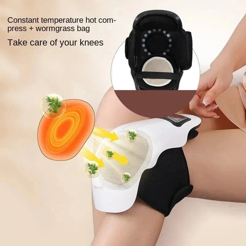 Intelligent Knee Massager Electric Heating Knee Pads Hot Compress Joints Relieve Pain 9 Gears Temperature + 9 Gears Vibration