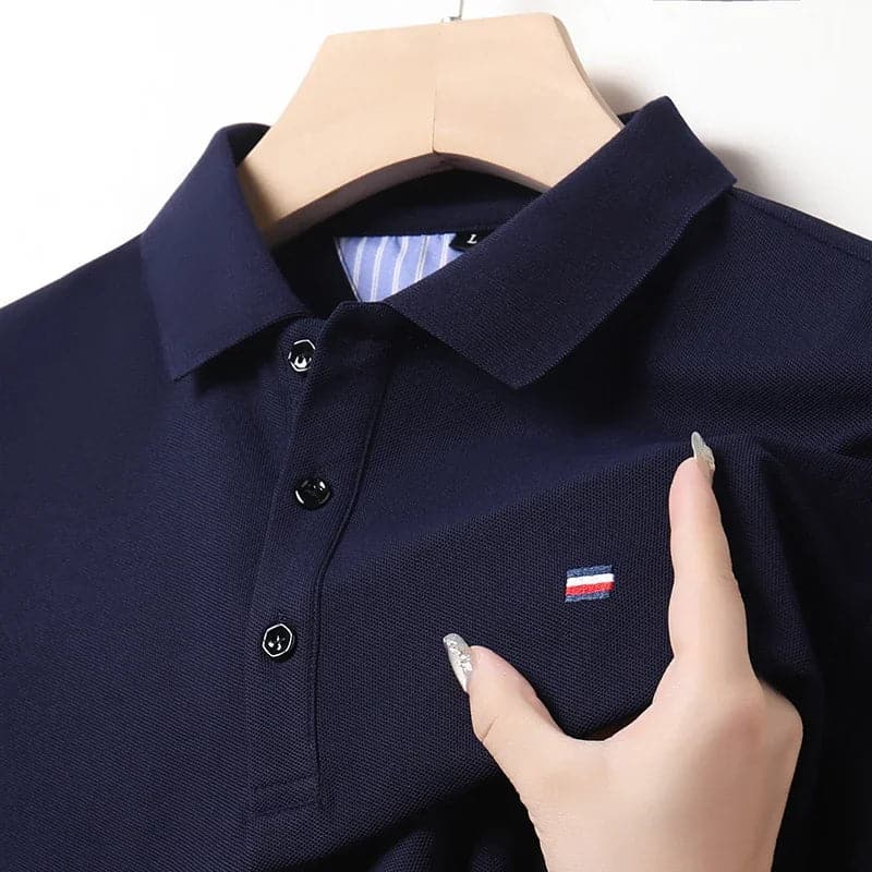 Men's Casual Fashion Polo Shirt Breathable and Comfortable Embroidered Top - Boutique Beauté Santé 