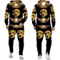 Men's Hoodie Pants Suit Leopard Golden Pattern Sportswear Set 3D Print Women Fashion Tracksuit Jogging Clothes For Men Clothing - Boutique Beauté Santé 