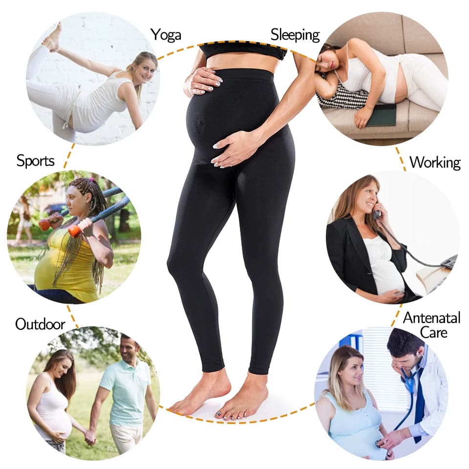 Maternity Leggings High Waist Belly Support Leggins for Pregnant Women Pregnancy Skinny Pants Body Shaping Postpartum Trousers - Boutique Beauté Santé 