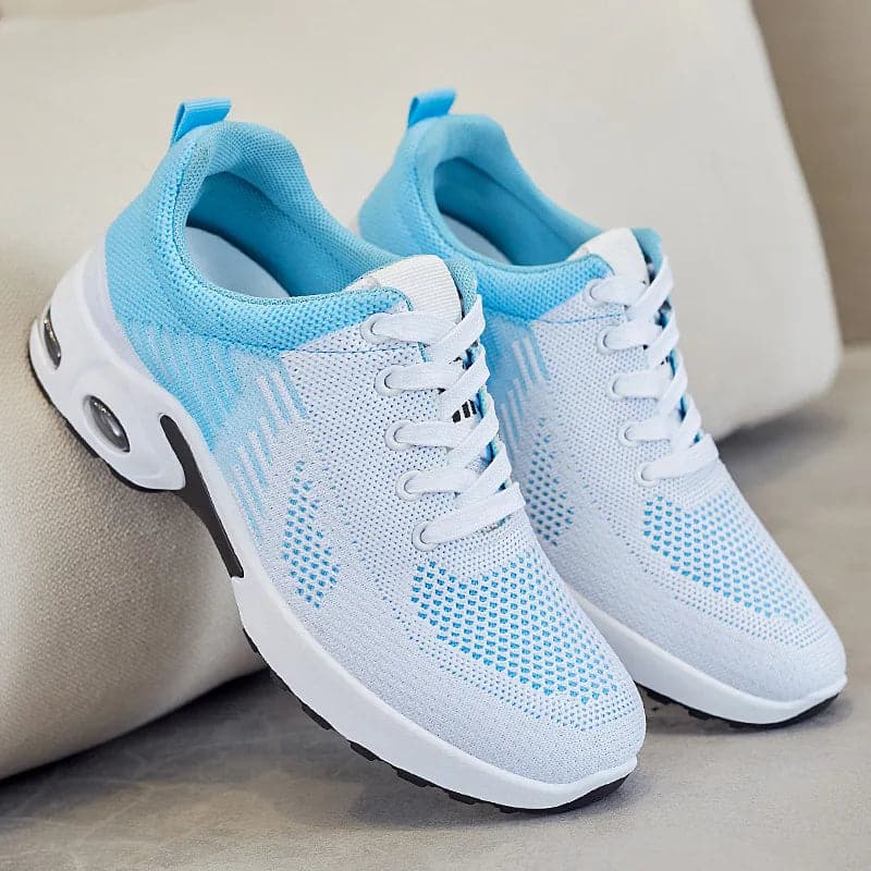 New Running Shoes Ladies Breathable Sneakers Summer Light Mesh Air Cushion Women's Sports Shoes Outdoor Lace Up Training Shoes - Boutique Beauté Santé 