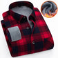 Autumn Winter Thicken Fleece Shirt Men Business Plaid Shirt Long Sleeve Warm Clothes Turn Down Collar Button Up Shirts Classic - Boutique Beauté Santé 