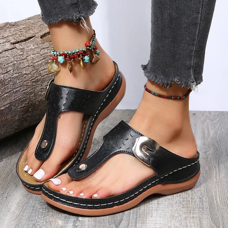 Women Slippers Summer Ladies Flip-flops Wedges Open Toe Platform Sandals Holiday Casual Slip on Beach Shoes for Women 2024 - Boutique Beauté Santé 