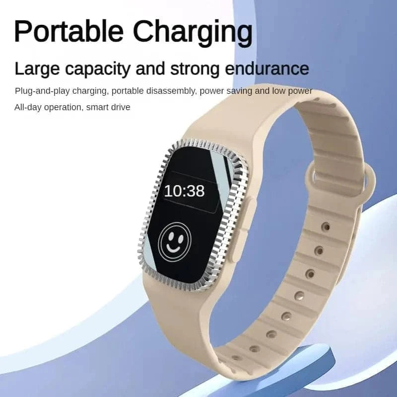 Three speed Ultrasonic Mosquitoes Repeller Bracelet Summer Indoor Outdoor Anti Mosquitoes Bite Wristband with Time Display Watch