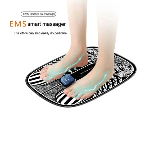 Remote Control EMS Foot Massager Pad Pulse Physiotherapy Micro-current Electric Feet Massage Mat Muscle Stimulator Relieve Pain