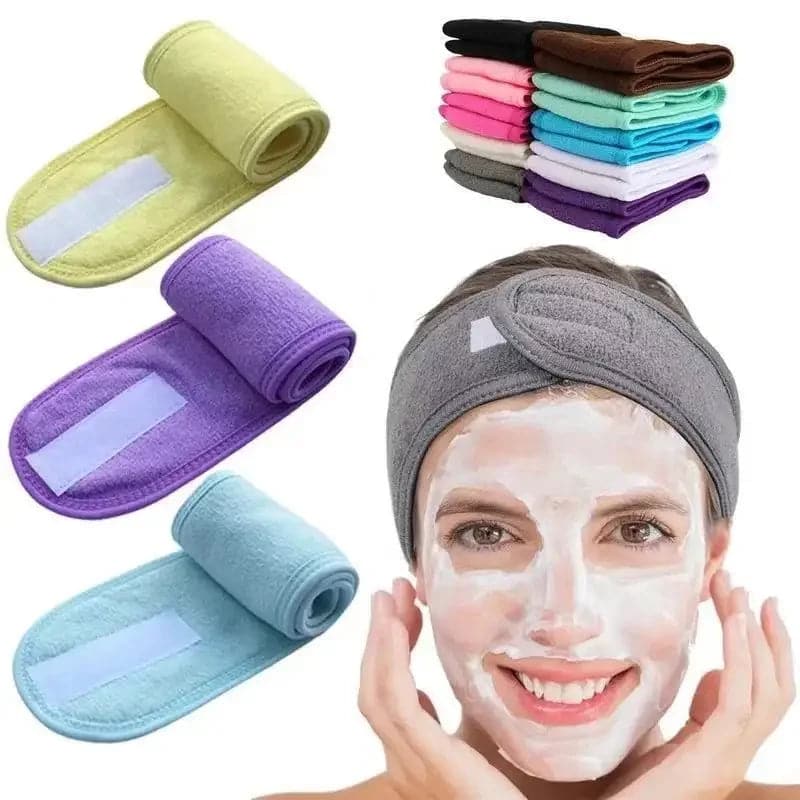 Soft Toweling Hair Accessories Girls Headbands for Face Washing Bath Makeup Hair Band for Women Adjustable SPA Facial Headband - Boutique Beauté Santé 