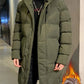 Winter Men's Long Parka Warm Jacket Fleece Liner Hooded Windbreaker Coat Thick Cotton Padded Thermal Parkas Plus SIze 8XL