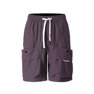 Solide Cargo-Shorts für Herren, schnell trocknend, leicht, für den Sommer, zum Angeln, für Sport, Laufen, Workout, Fitnessstudio, Sport, mit mehreren Taschen