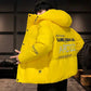 Manteau à Bulles Coloré Harajuku pour Homme, Veste d'Hiver, Streetwear, Hip Hop, Parka Coréenne, Jaune, Noir, Vêtements Bouffants, 2024