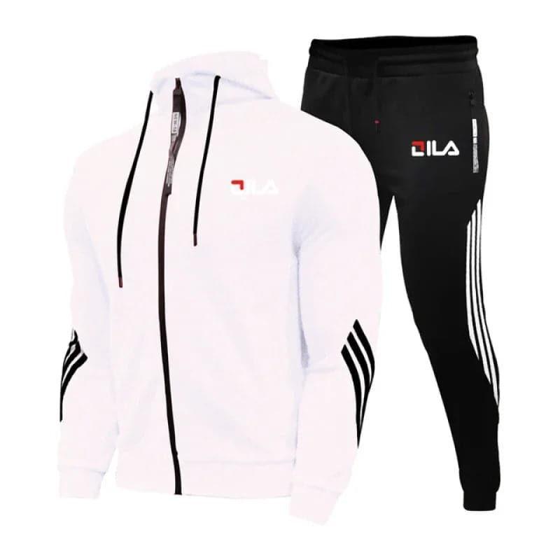 Spring and autumn new men's sportswear 2-piece set zipper jacket casual sports pants brand clothing men jogging sportswear set - Boutique Beauté Santé 