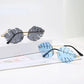 New Fashion Sunglasses 2024  Ladies Irregular Leaf Shape Sunglasses Trend Funny Party Beach Glasses UV400 - Boutique Beauté Santé 