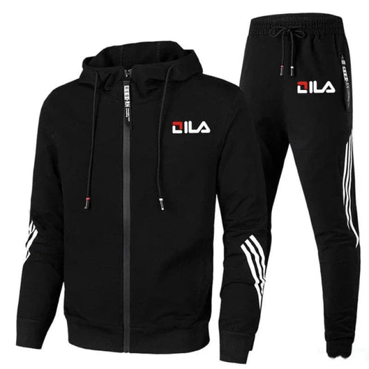 Spring and autumn new men's sportswear 2-piece set zipper jacket casual sports pants brand clothing men jogging sportswear set - Boutique Beauté Santé 