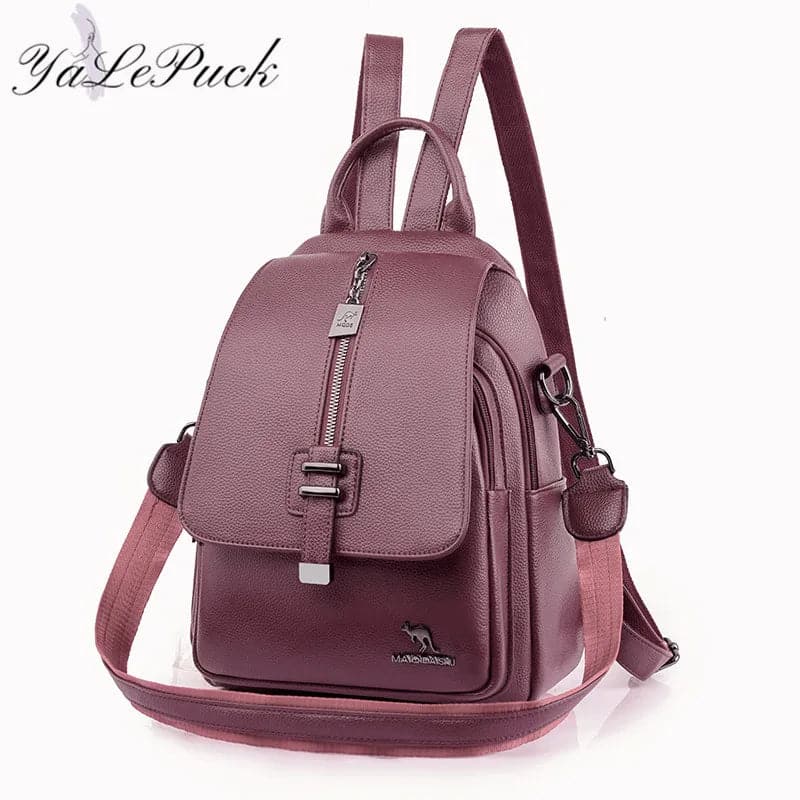 Women Backpack Designer high quality Leather Women Bag Fashion School Bags Multifunction Large Capacity Travel Backpacks mochila - Boutique Beauté Santé 