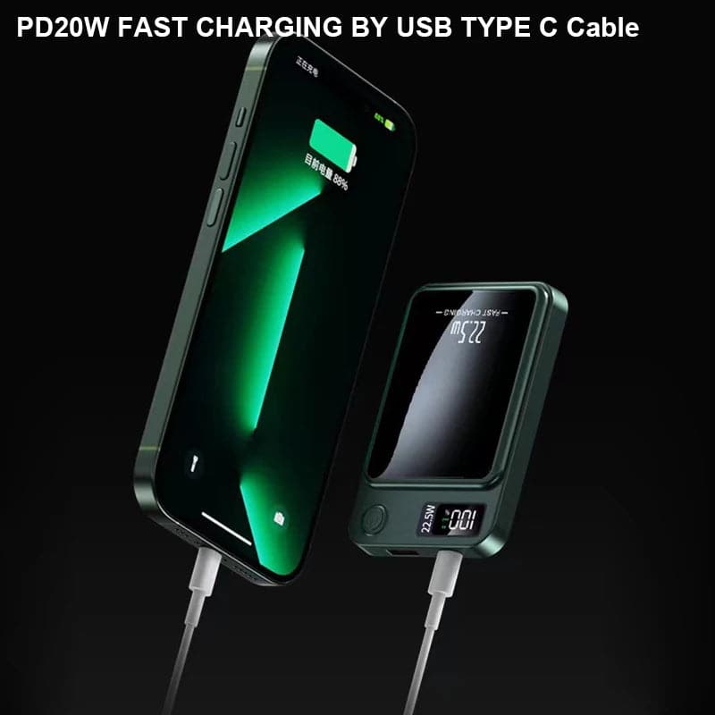 Chargeur de téléphone sans fil Magsafe Power Bank, batterie externe, charge rapide, PD 20W, 10000mAh, iPhone 14, 13, série 12 - Boutique Beauté Santé 