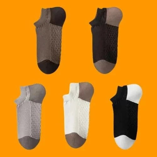 5/10 Pairs Massage Bottom Mesh Breathable Sweat-Absorbent Deodorant Summer Thin Men's Socks Men's Short Socks