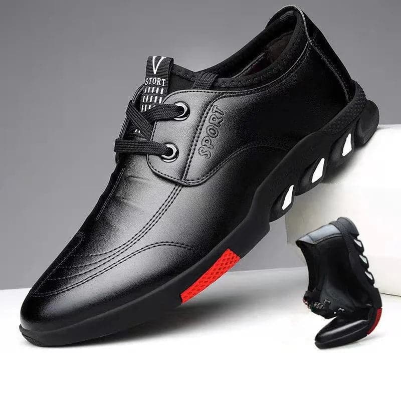 Chaussures en cuir décontractées pour hommes, chaussures de travail à enfiler, mocassins souples pour hommes, chaussures plates d'été, printemps, 2024 - Boutique Beauté Santé 