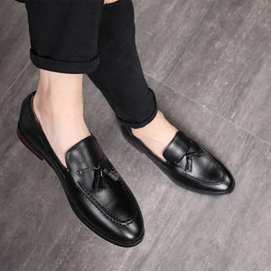 Spring/Autumn New Classic Men Business Shoes British Breathable Simple Tassel Style Casual Dress Shoes Mens Loafers Size 37-48