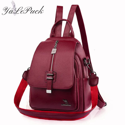 Women Backpack Designer high quality Leather Women Bag Fashion School Bags Multifunction Large Capacity Travel Backpacks mochila - Boutique Beauté Santé 