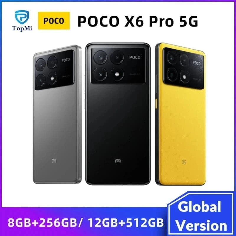 POCO-Smartphone X6 Pro 5G NDavid, version globale, 8 Go, 256 Go, 12 Go, 512 Go, 8300 pouces, AMOLED, appareil photo 64MP, OIS 67W, 6.67 mAh, 5000mAh