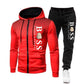 2024  New Fall Winter Zipper Fleece Men's Tracksuit Hoodies Pants Sweatshirts Two Piece Sets Suit Sportswear Brand Men Clothing - Boutique Beauté Santé 