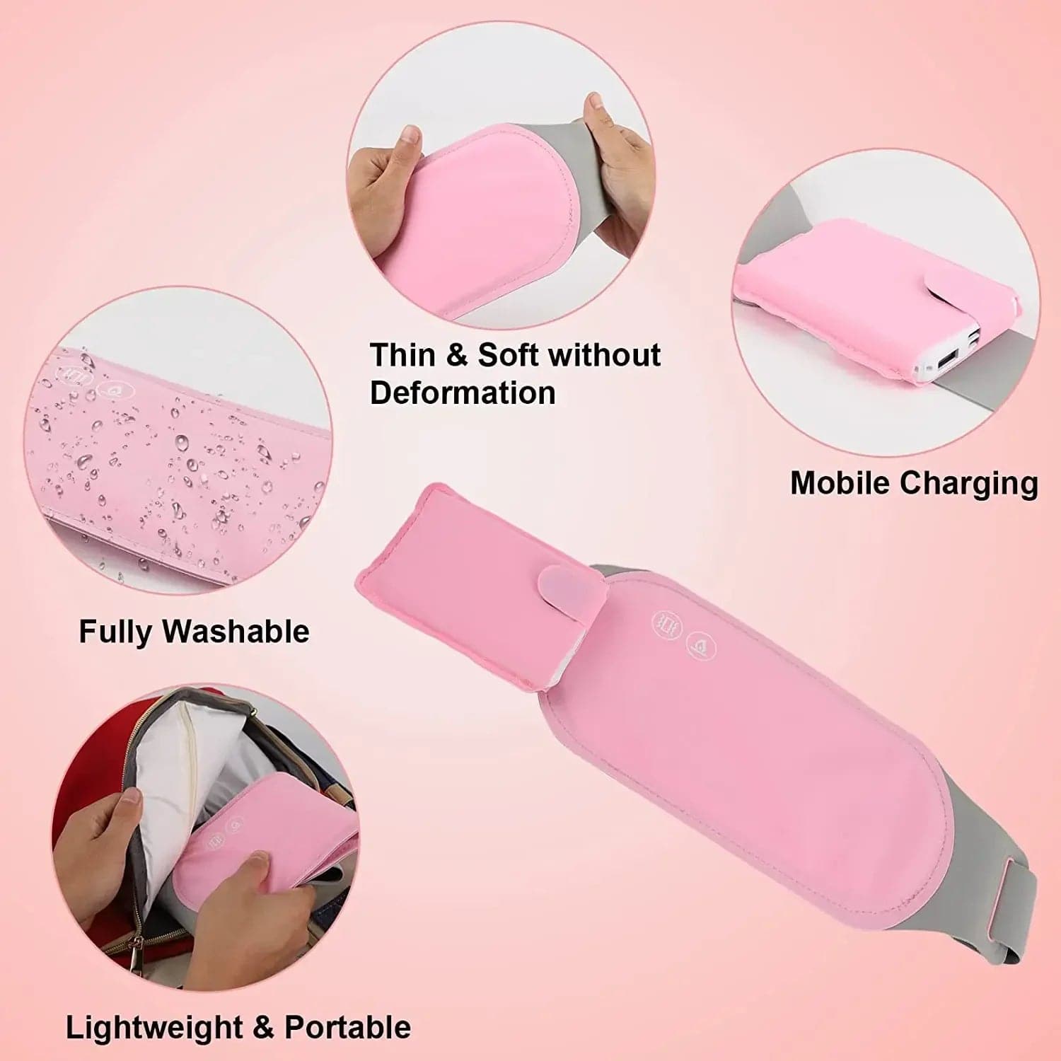 Menstrual Heating Pad Pain Relief Electric Heating Period Belt Warmer Abdominal Apparatus Menstrual Abdominal Cramps Pain Relief - Boutique Beauté Santé 