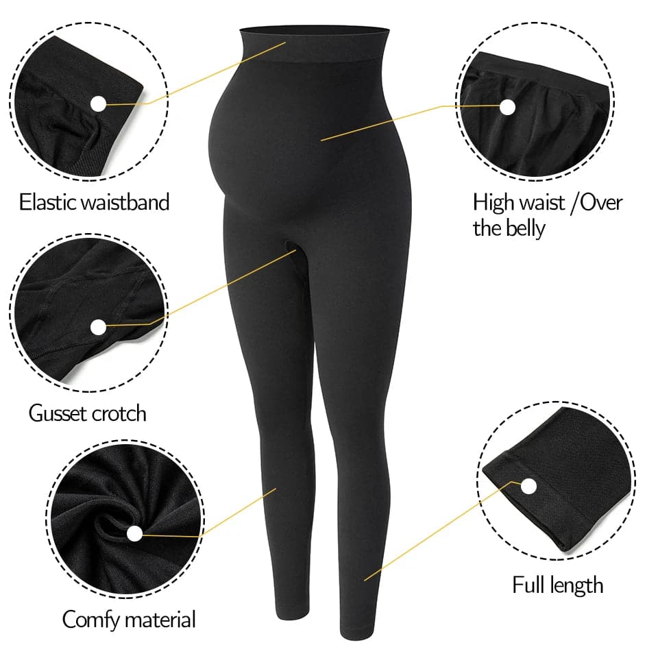 Maternity Leggings High Waist Belly Support Leggins for Pregnant Women Pregnancy Skinny Pants Body Shaping Postpartum Trousers - Boutique Beauté Santé 